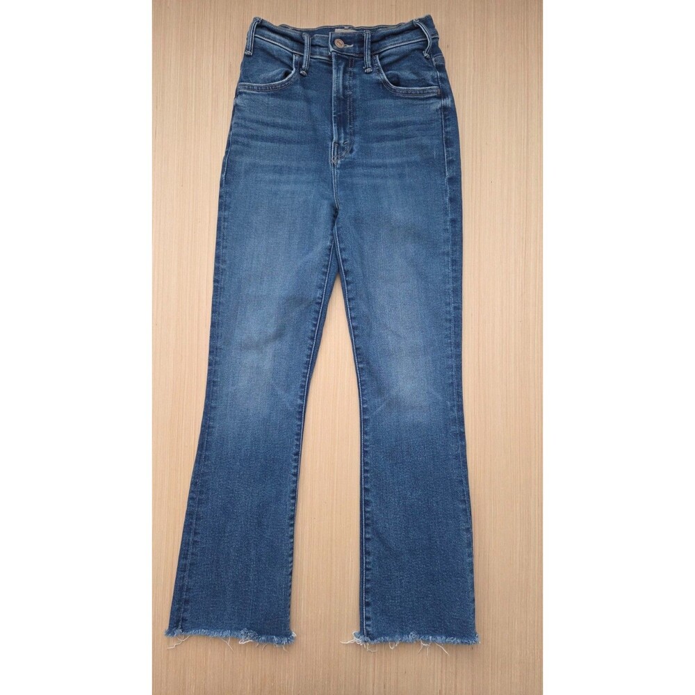 MOTHER The Hustler Ankle Fray Jeans Denim High Rise in Grasping At Straws 25